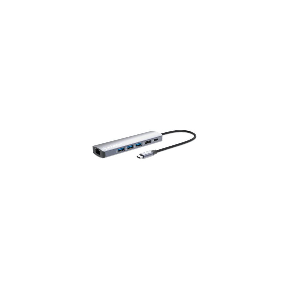 Produktbild för Manhattan - dockningsstation - USB-C - HDMI - 1GbE