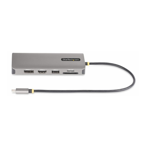StarTech.com StarTech.com USB-C Triple-Monitor Multiport Adapter, HDMI/DP/Card Reader - dockningsstation - USB-C 3.2 Gen 1 / Thunderbolt 3 / Thunderbolt 4 - HDMI, 2 x DP - 1GbE