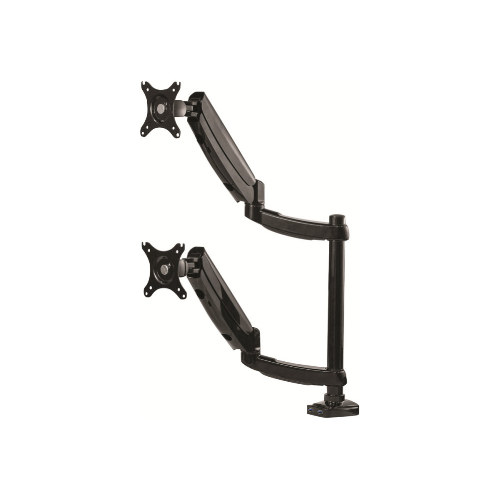 Produktbild för Fellowes Platinum Monitor Arm monteringssats - justerbar arm - för 2 monitorer - svart