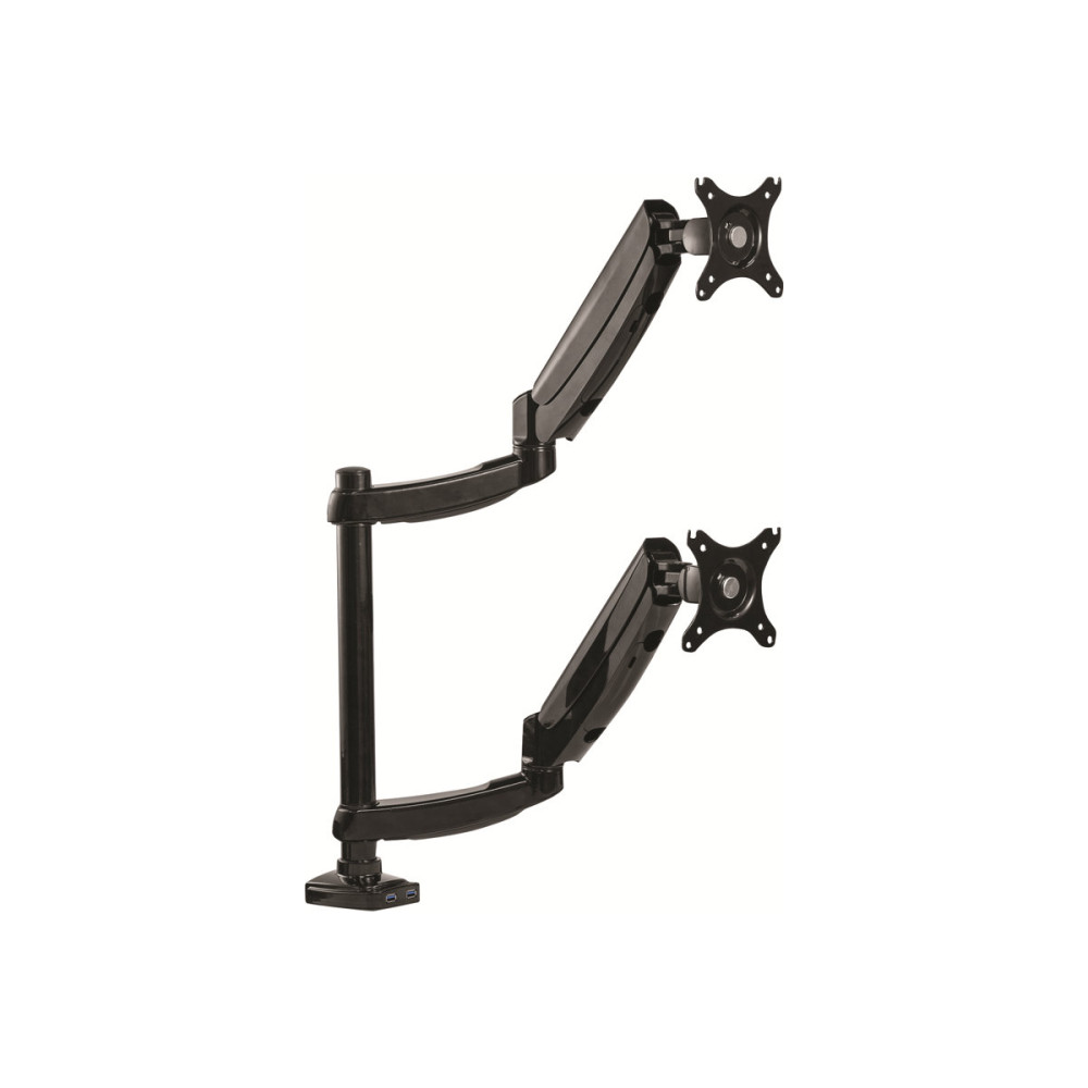 Produktbild för Fellowes Platinum Monitor Arm monteringssats - justerbar arm - för 2 monitorer - svart