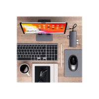 Produktbild för Satechi Aluminum Multi-Port Adapter V2 - dockningsstation - USB-C - 1GbE