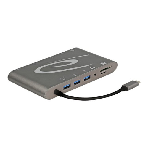 DeLOCK Delock USB Type-C 3.1 Docking Station 4K - dockningsstation - USB-C 3.1 / Thunderbolt 3 - VGA, HDMI, Mini DP - 1GbE