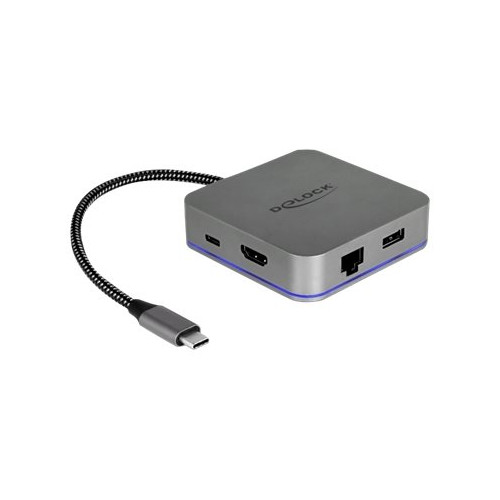 DeLOCK Delock USB Type-C Docking Station for Mobile Devices - dockningsstation - USB-C - HDMI - 1GbE