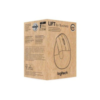 Produktbild för Logitech Lift for Business - vertikal mus - Bluetooth, 2.4 GHz - offwhite