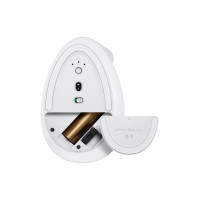 Produktbild för Logitech Lift for Business - vertikal mus - Bluetooth, 2.4 GHz - offwhite