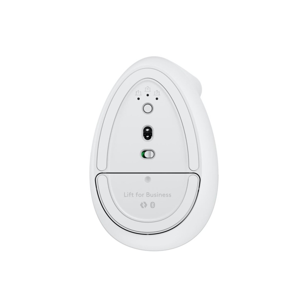 Produktbild för Logitech Lift for Business - vertikal mus - Bluetooth, 2.4 GHz - offwhite