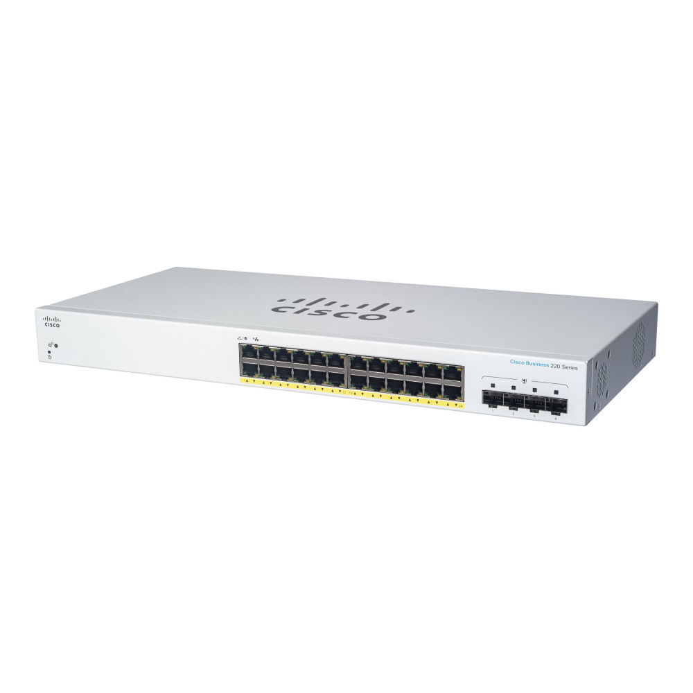 Produktbild för Cisco Business 220 Series CBS220-24T-4G - switch - 28 portar - smart - rackmonterbar