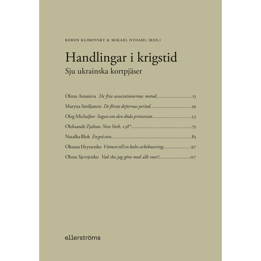 Produktbild för Handlingar i krigstid : Sju ukrainska kortpjäser (bok, danskt band)