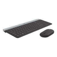 Produktbild för Logitech Slim Wireless Combo MK470 - sats med tangentbord och mus - USA, internationellt - grafit Inmatningsenhet