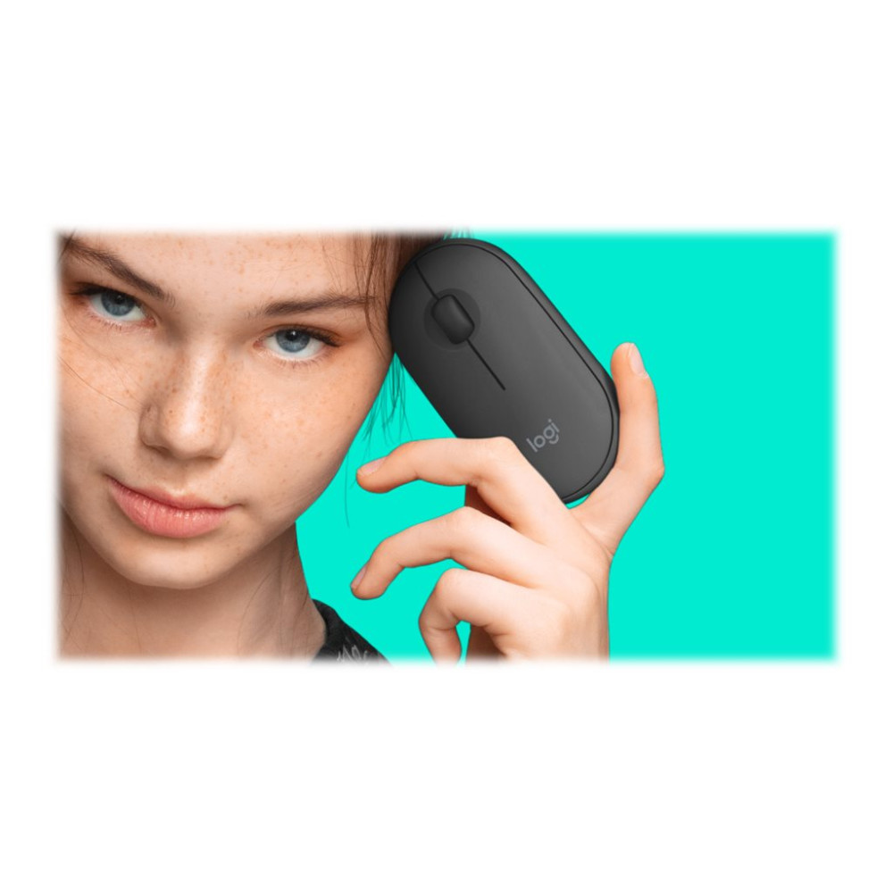 Produktbild för Logitech Slim Wireless Combo MK470 - sats med tangentbord och mus - USA, internationellt - grafit Inmatningsenhet