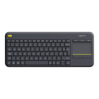 Produktbild för Logitech Wireless Touch Keyboard K400 Plus - tangentbord - tysk - svart Inmatningsenhet