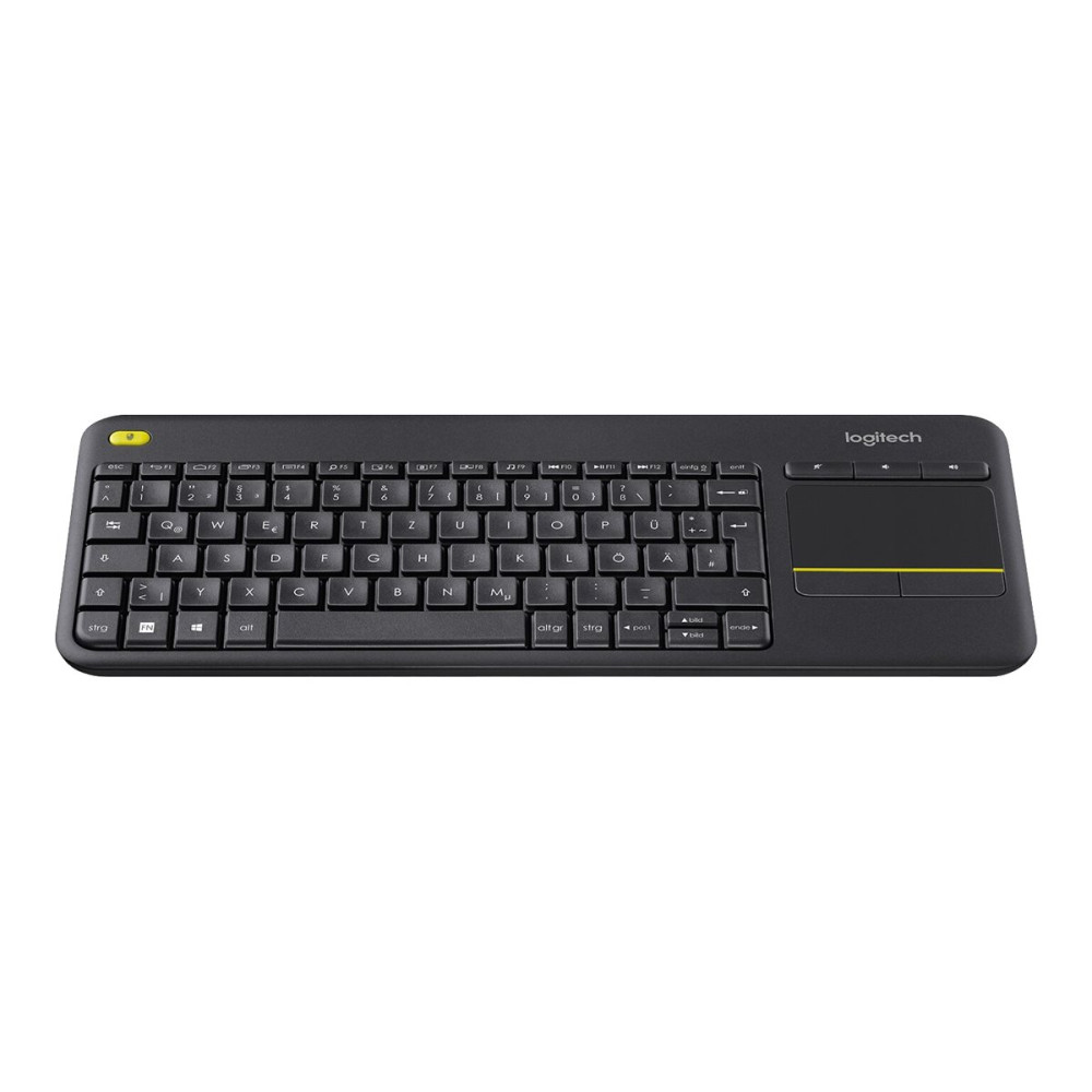 Produktbild för Logitech Wireless Touch Keyboard K400 Plus - tangentbord - tysk - svart Inmatningsenhet