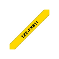 Produktbild för Brother TZe-FX611 - flexibel tape - 1 kassett(er) - Rulle (0,6 cm x 8 m)
