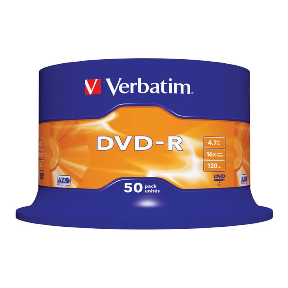 Produktbild för Verbatim - DVD-R x 50 - 4.7 GB - lagringsmedier