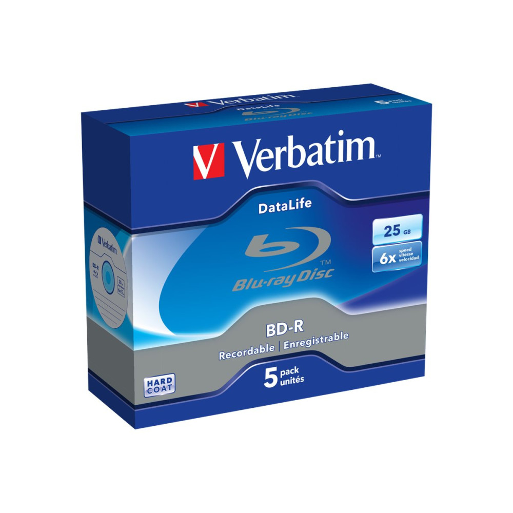 Produktbild för Verbatim DataLife - BD-R x 5 - 25 GB - lagringsmedier