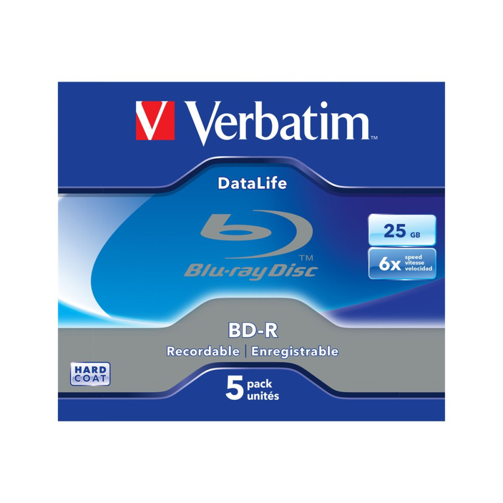 Produktbild för Verbatim DataLife - BD-R x 5 - 25 GB - lagringsmedier