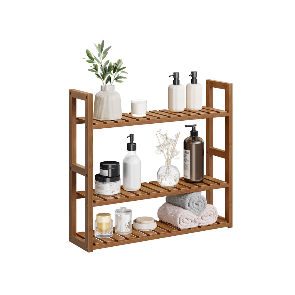 Produktbild för Bathroom Shelves Yellowish Brown 60x15x54cm