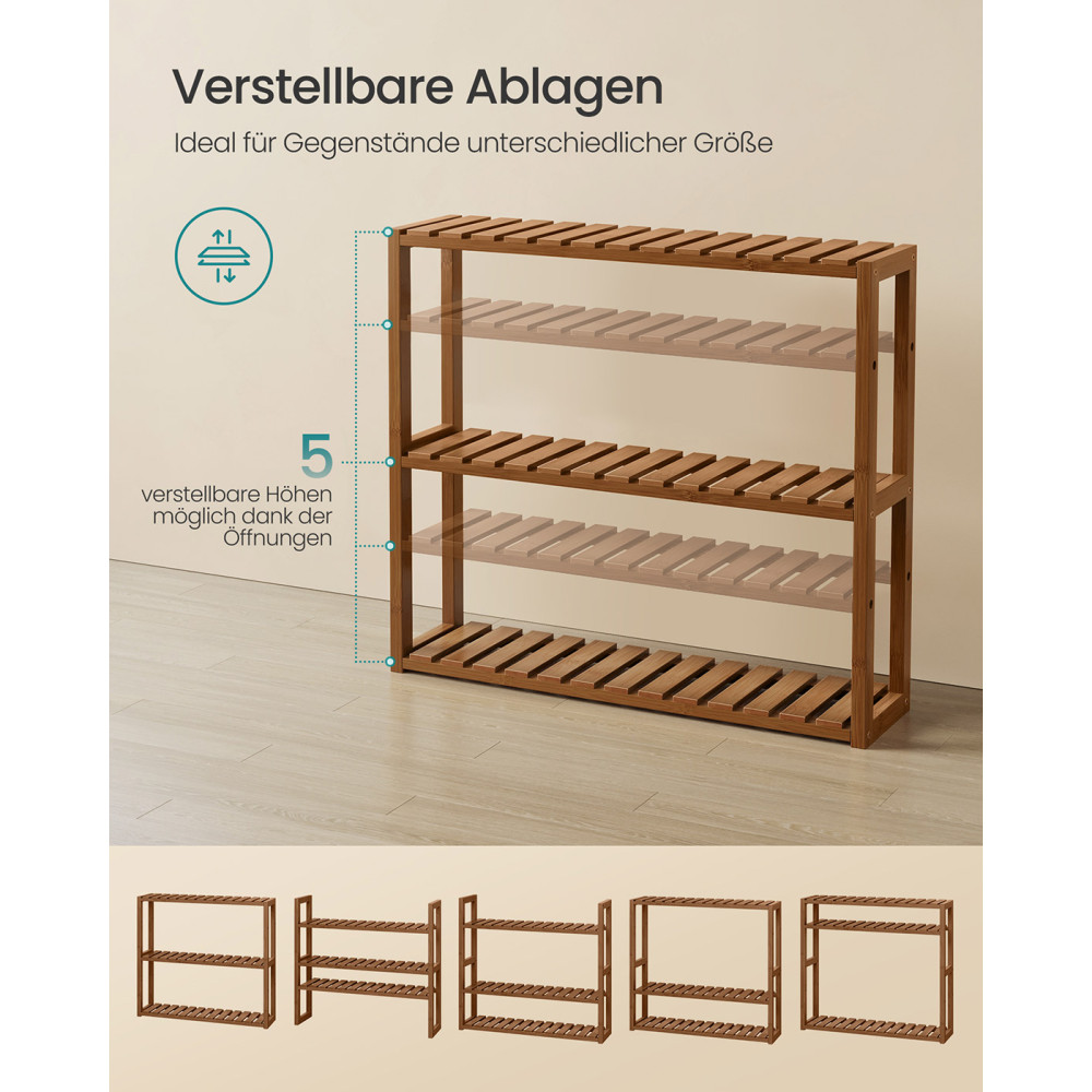 Produktbild för Bathroom Shelves Yellowish Brown 60x15x54cm