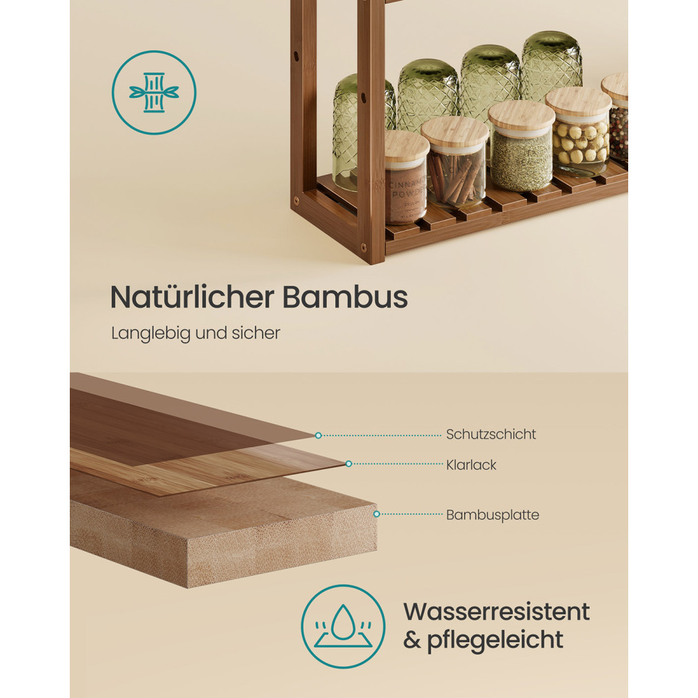 Produktbild för Bathroom Shelves Yellowish Brown 60x15x54cm