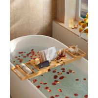 Produktbild för Bathroom Shelves Yellow (70-96)x23x4cm