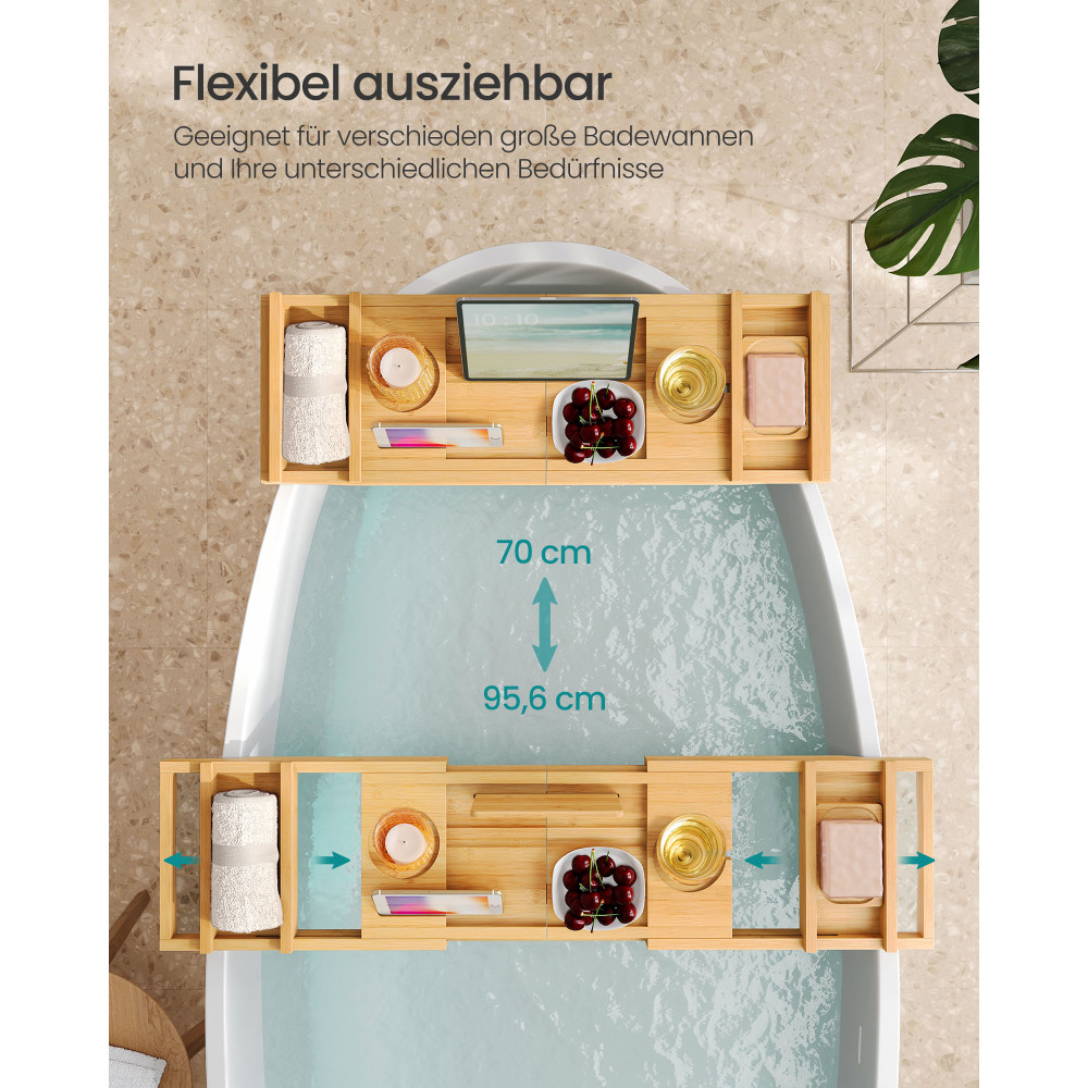 Produktbild för Bathroom Shelves Yellow (70-96)x23x4cm