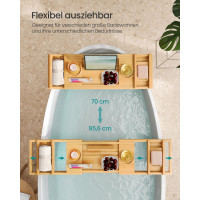 Produktbild för Bathroom Shelves Yellow (70-96)x23x4cm