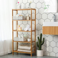 Produktbild för Bamboo Shelf Natural 130x26x60cm