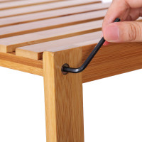 Produktbild för Bamboo Shelf Natural 130x26x60cm