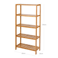 Produktbild för Bamboo Shelf Natural 130x26x60cm