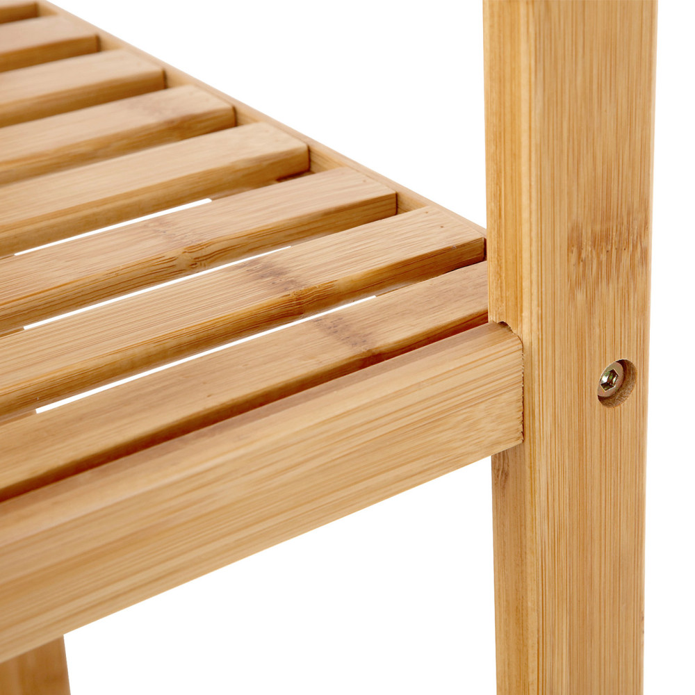 Produktbild för 5 Tier Book Shelf Natural 33x33x147cm