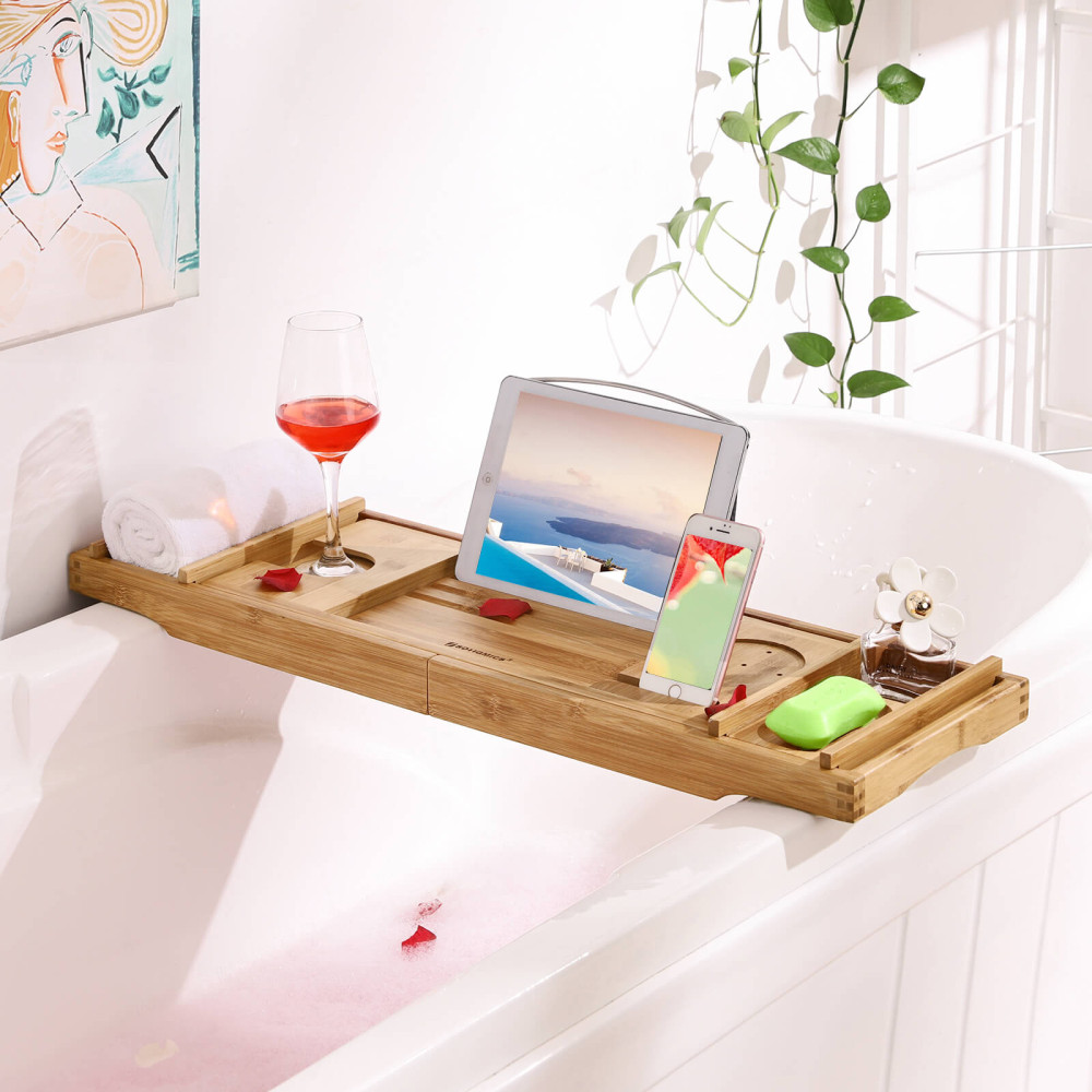 Produktbild för Bathtub Caddy Natural 25x25x25cm