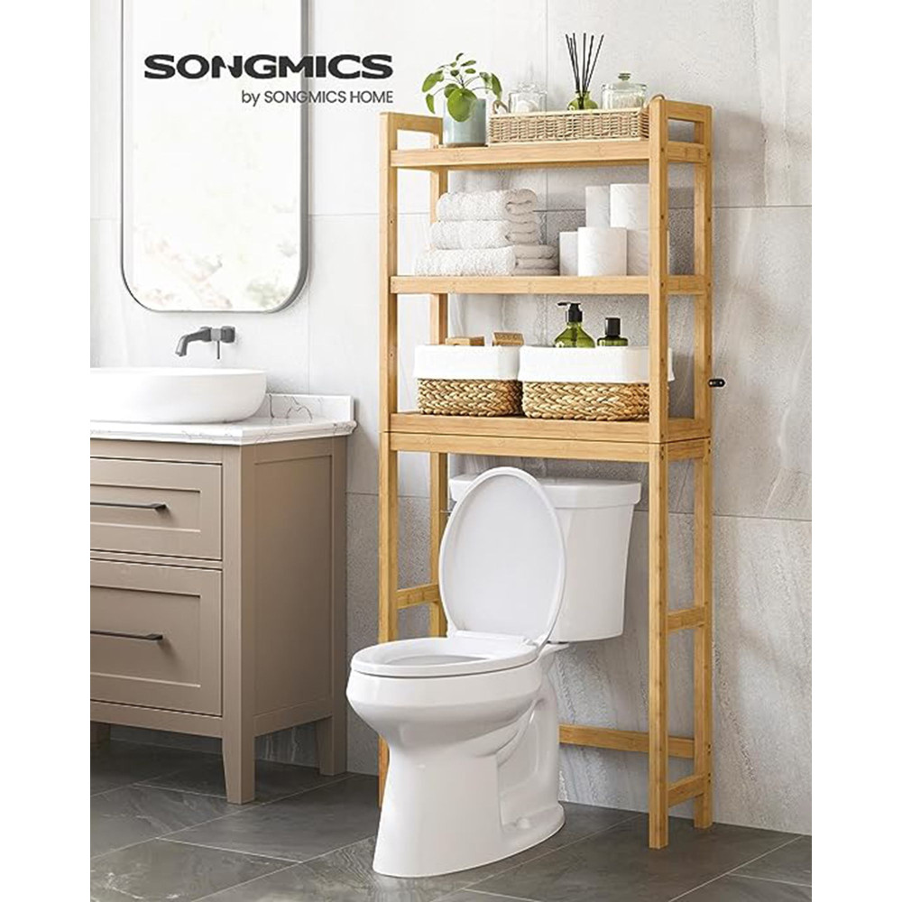 Produktbild för Shelves, Bathroom Storage Yellow 63x26x170cm