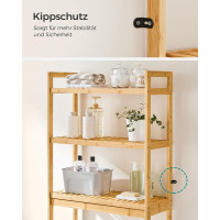 Produktbild för Shelves, Bathroom Storage Yellow 63x26x170cm