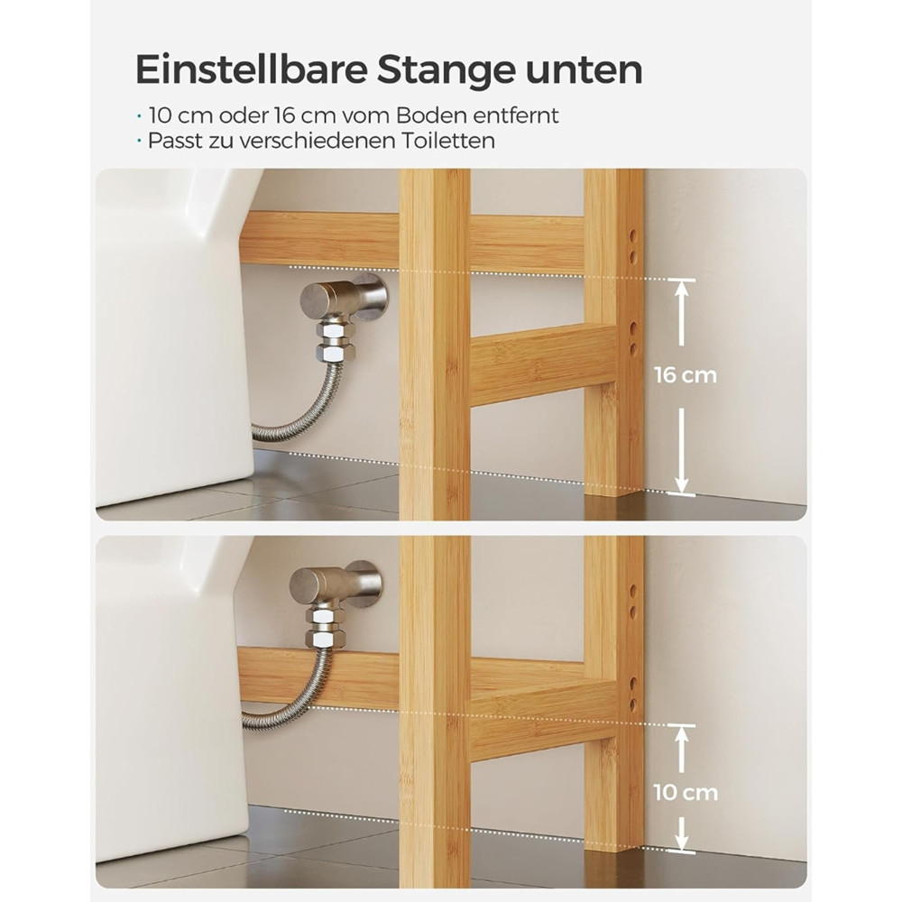 Produktbild för Shelves, Bathroom Storage Yellow 63x26x170cm