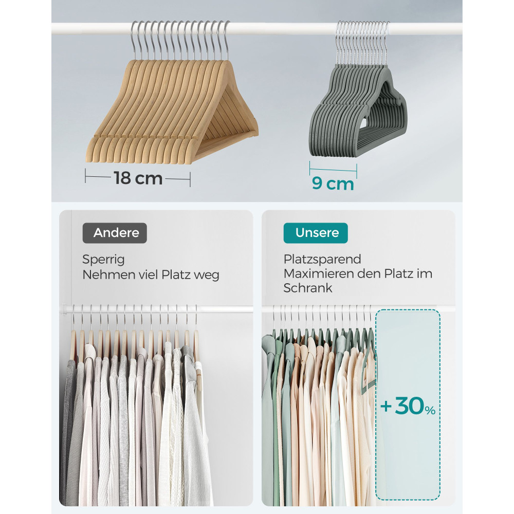 Produktbild för Clothes Hanger Grey 430x6x220cm