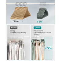 Produktbild för Clothes Hanger Grey 430x6x220cm