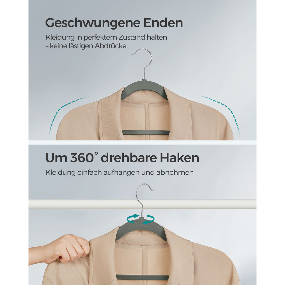 Produktbild för Clothes Hanger Grey 430x6x220cm