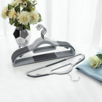 Produktbild för Plastic Clothes Hangers Grey, Silver 42x22x1cm