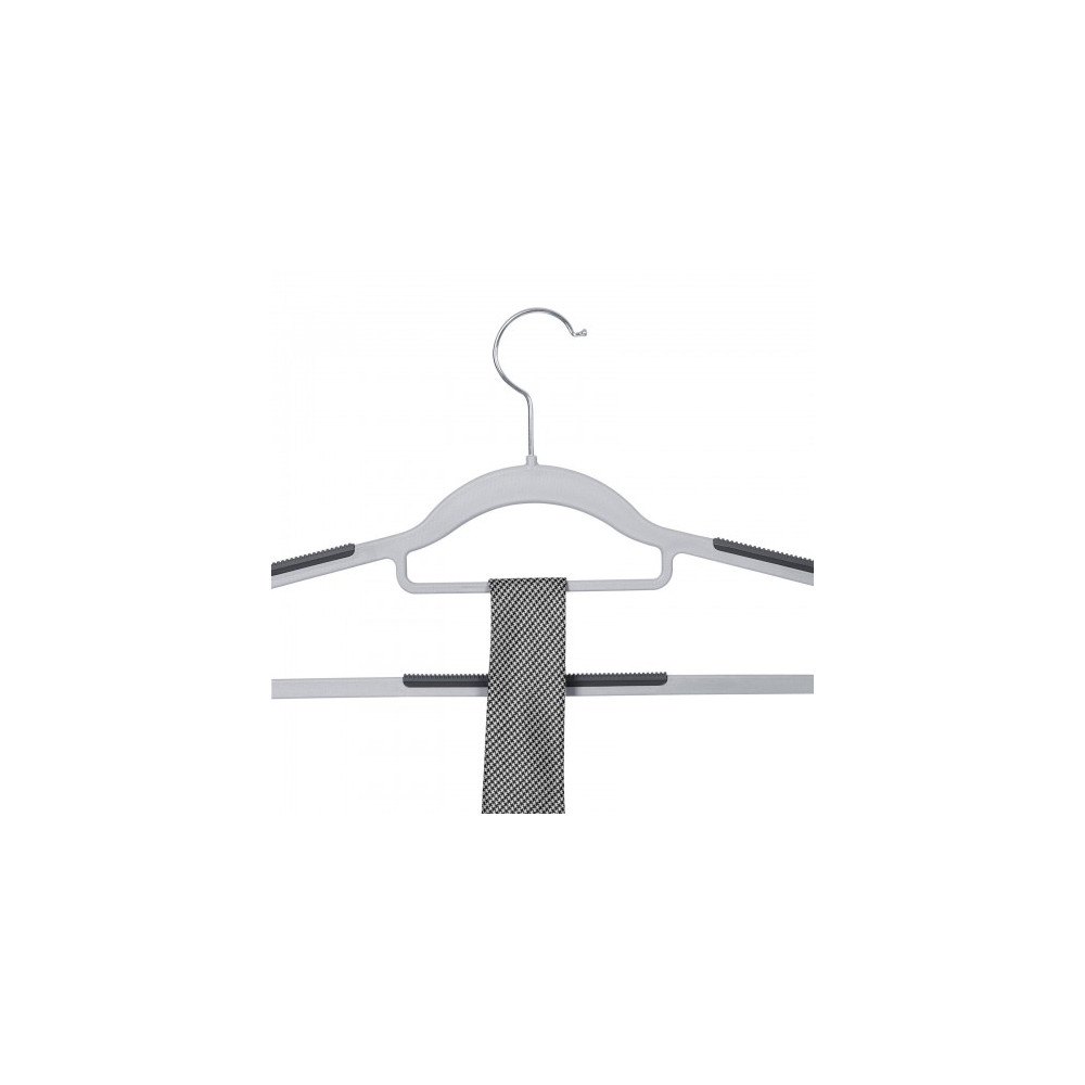 Produktbild för Plastic Clothes Hangers Grey, Silver 42x22x1cm