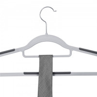 Produktbild för Plastic Clothes Hangers Grey, Silver 42x22x1cm