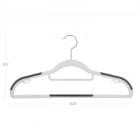 Produktbild för Plastic Clothes Hangers Grey, Silver 42x22x1cm