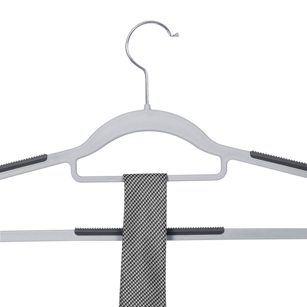 Produktbild för Plastic Clothes Hangers Grey, Silver 42x22x1cm