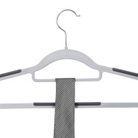 Produktbild för Plastic Clothes Hangers Grey, Silver 42x22x1cm