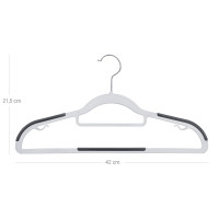 Produktbild för Plastic Clothes Hangers Grey, Silver 42x22x1cm