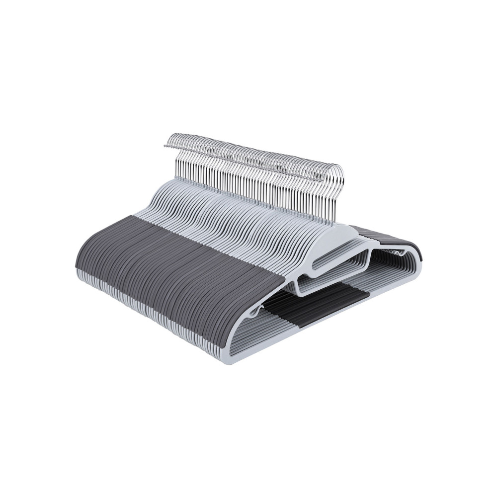 Produktbild för Plastic Clothes Hangers Grey, Silver 42x23x1cm