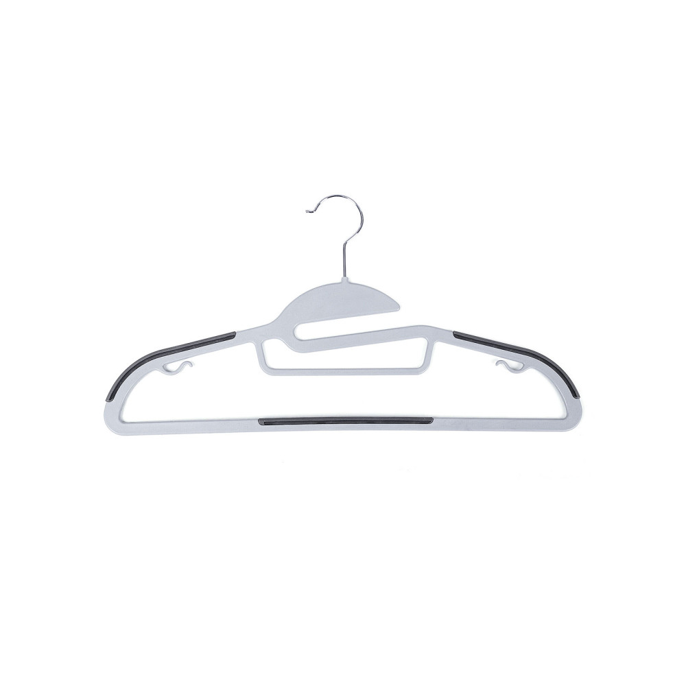 Produktbild för Plastic Clothes Hangers Grey, Silver 42x23x1cm