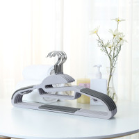 Produktbild för Plastic Clothes Hangers Grey, Silver 42x23x1cm