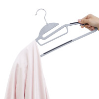Produktbild för Plastic Clothes Hangers Grey, Silver 42x23x1cm