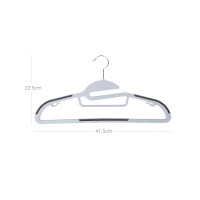 Produktbild för Plastic Clothes Hangers Grey, Silver 42x23x1cm