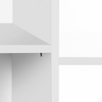 Produktbild för Toy Storage Shelf White, Grey 93x30x100cm